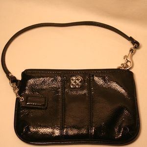 COACH black wristlet